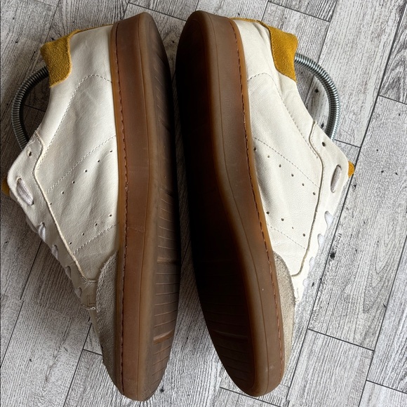 Sam Edelman Josi Sneakers White cream Gold Leather‎ tailgate shoes women’s 9 - Picture 7 of 9